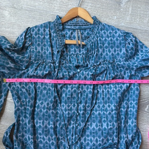 Anthropologie • Calanthe Mini Shirtdress - Blue Motif Small - Picture 11 of 15